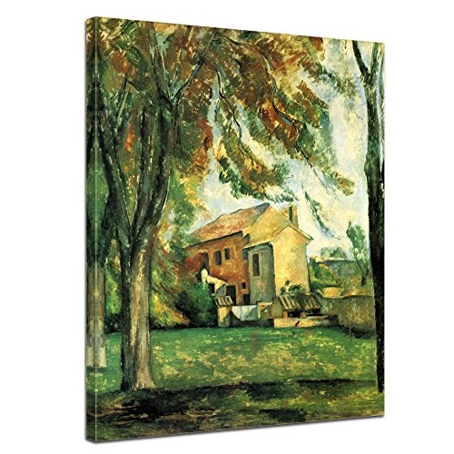 Wandbild Paul Cézanne Jas de Bouffan - 50x70cm hochkant - Alte Meister Berühmte Gemälde Leinwandbild Kunstdruck Bild auf Leinwand
