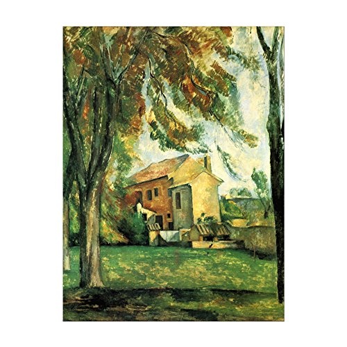 Wandbild Paul Cézanne Jas de Bouffan - 50x70cm hochkant - Alte Meister Berühmte Gemälde Leinwandbild Kunstdruck Bild auf Leinwand