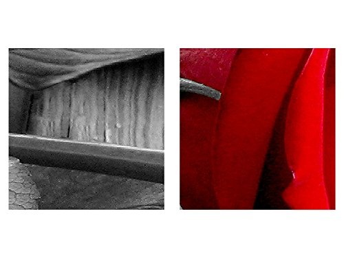 Runa Art Bilder Blumen Rose Wandbild 200 x 100 cm Vlies - Leinwand Bild XXL Format Wandbilder Wohnzimmer Wohnung Deko Kunstdrucke Rot 5 Teilig - Made in Germany - Fertig Zum Aufhängen 204451a