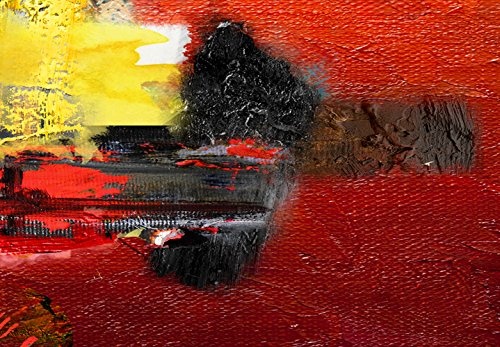 murando - Bilder Abstrakt 150x50 cm Vlies Leinwandbild 1 TLG Kunstdruck modern Wandbilder XXL Wanddekoration Design Wand Bild - rot gelb a-A-0360-b-a
