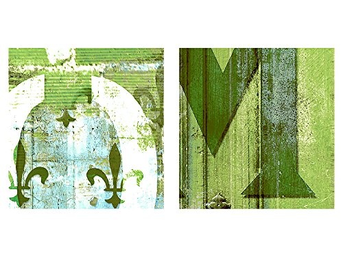 Bilder Home Haus Wandbild 100 x 40 cm Vlies - Leinwand Bild XXL Format Wandbilder Wohnzimmer Wohnung Deko Kunstdrucke Grün 1 Teilig - Made IN Germany - Fertig zum Aufhängen 502812c