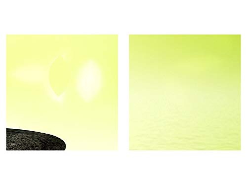 Bilder Feng Shui Steine Wandbild 150 x 75 cm Vlies - Leinwand Bild XXL Format Wandbilder Wohnzimmer Wohnung Deko Kunstdrucke Grün 5 Teilig - MADE IN GERMANY - Fertig zum Aufhängen 501953a