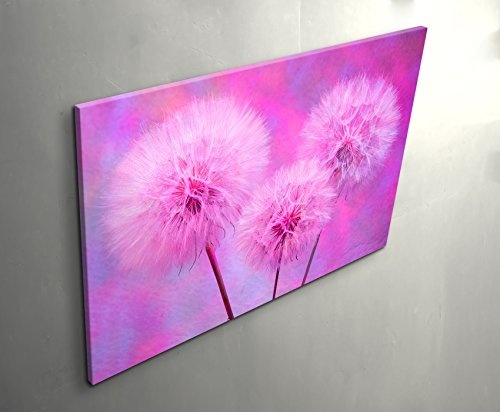 Abstrakte Pusteblumen in Pink - Leinwandbild 120x80cm