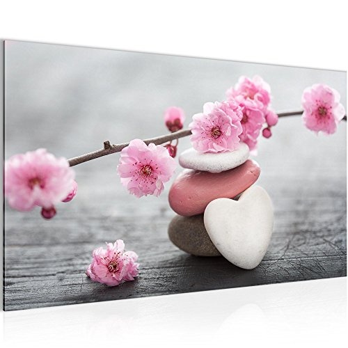 Bilder Feng Shui Blumen Wandbild 70 x 40 cm Vlies -...
