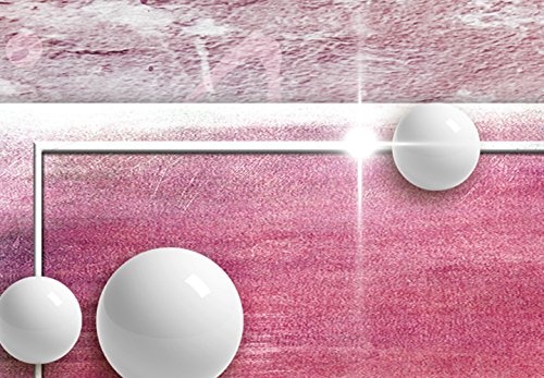 murando - Bilder Abstrakt 200x80 cm Vlies Leinwandbild 5 TLG Kunstdruck modern Wandbilder XXL Wanddekoration Design Wand Bild - grau beige weiß rosa pink a-A-0343-b-n