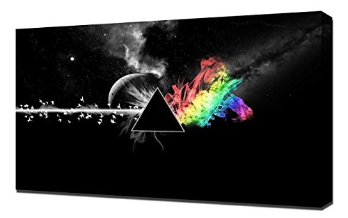 Pingoo Prints Pink Floyd Leinwandbild Wandbild Leinwand 60 x 90 x 5 cm