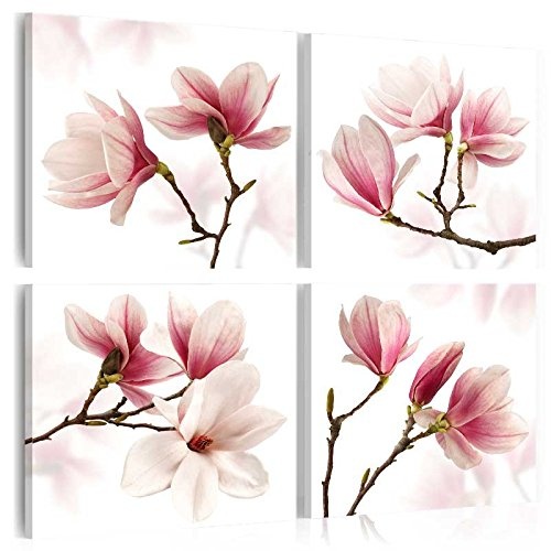 murando - Bilder Blumen 40x40 cm - Vlies Leinwandbild - 4...