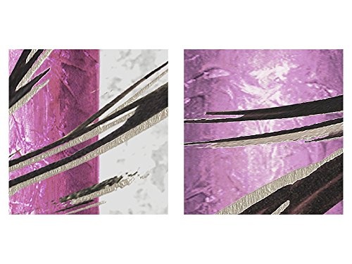 Bilder Abstrakt Wandbild 200 x 100 cm Vlies - Leinwand Bild XXL Format Wandbilder Wohnzimmer Wohnung Deko Kunstdrucke Pink 4 Teilig - MADE IN GERMANY - Fertig zum Aufhängen 100741c