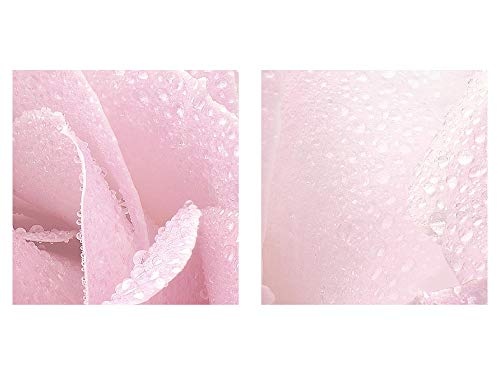 Bilder Blumen Rosen Wandbild 200 x 80 cm Vlies - Leinwand Bild XXL Format Wandbilder Wohnzimmer Wohnung Deko Kunstdrucke Pink 5 Teilig - MADE IN GERMANY - Fertig zum Aufhängen 017255a