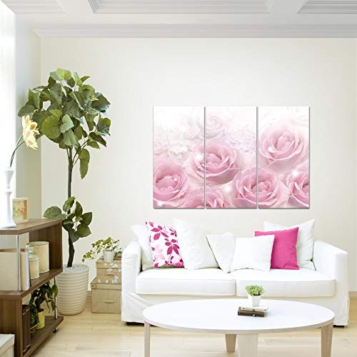 Bilder Blumen Rosen Wandbild 120 x 80 cm Vlies - Leinwand...