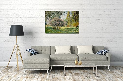 Printed Paintings Leinwand (120x80cm): Claude Monet - Landschaft am Park Monceau (1876)