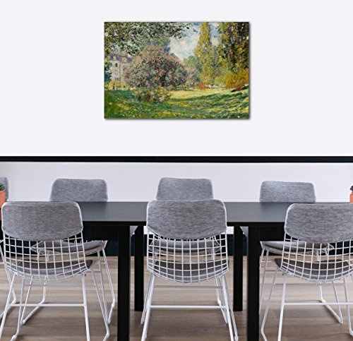 Printed Paintings Leinwand (120x80cm): Claude Monet - Landschaft am Park Monceau (1876)