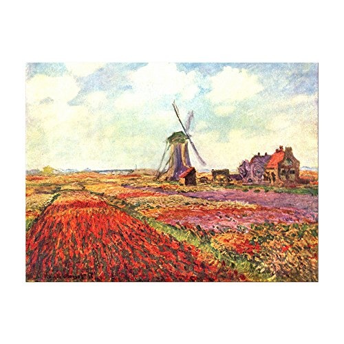 Wandbild Claude Monet Tulpen von Holland - 80x60cm quer -...