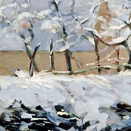 CanvasArts Die Elster - Claude Monet - Leinwand Bild auf Keilrahmen Wandbild 09.1003 (80x60 cm, einteilig)