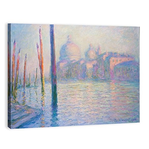 Wandkings Leinwandbild Venedig von Claude Monet / 120 x 90 cm / auf Keilrahmen