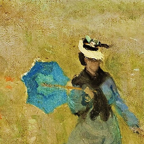 CanvasArts Mohnblumenfeld - Claude Monet - Leinwand Bild auf Keilrahmen (120x80 cm, einteilig)