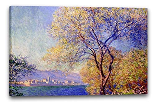 Printed Paintings Leinwand (100x70cm): Claude Monet - Antibes, Blick vom Salis Garten
