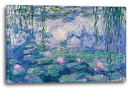 Printed Paintings Leinwand (100x70cm): Claude Monet - Seerosen