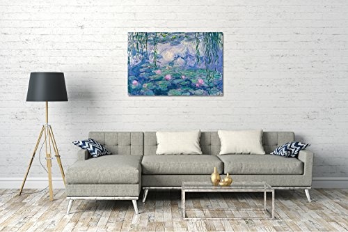 Printed Paintings Leinwand (100x70cm): Claude Monet - Seerosen