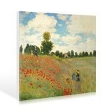 Art-Galerie Leinwandbild Claude Monet - Mohnfeld bei Argenteuil - 40 x 30cm - Premiumqualität - Direktdruck auf Leinwand - Impressionismus - Mohnblumenfeld - Made IN Germany Shop