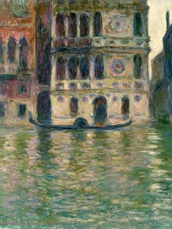 Claude Monet - Le Palais Dario - Venedig, 1908. - 30x40 cm - Textil-Leinwandbild auf Keilrahmen - Wand-Bild - Kunst, Gemälde, Foto, Bild auf Leinwand - Alte Meister/Museum