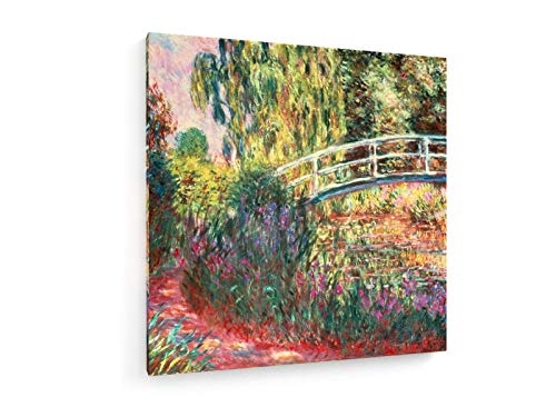 Claude Monet - Die japanische Brücke - 60x60 cm - Leinwandbild auf Keilrahmen - Wand-Bild - Kunst, Gemälde, Foto, Bild auf Leinwand - Alte Meister/Museum