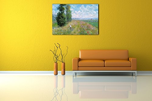 Printed Paintings Leinwand (120x80cm): Claude Monet - Wiese mit Pappeln