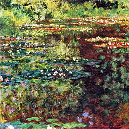 Legendarte Kunstdruck auf Leinwand. Wasserlilien. Bild von Claude Monet