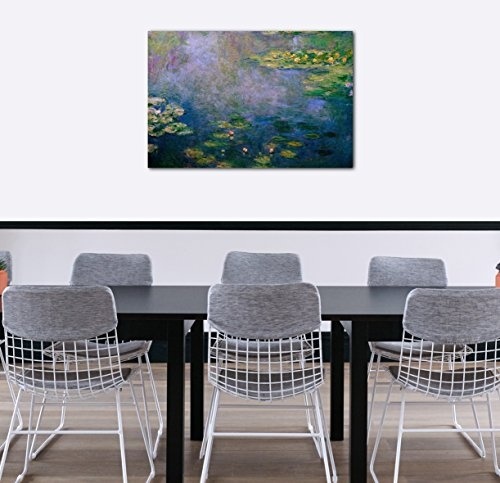 Printed Paintings Leinwand (80x60cm): Claude Monet - Seerosen