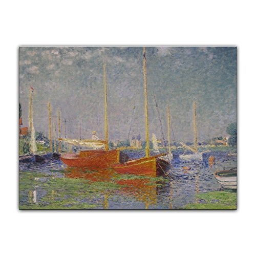 Wandbild Claude Monet Die roten Boote, Argenteuil -...