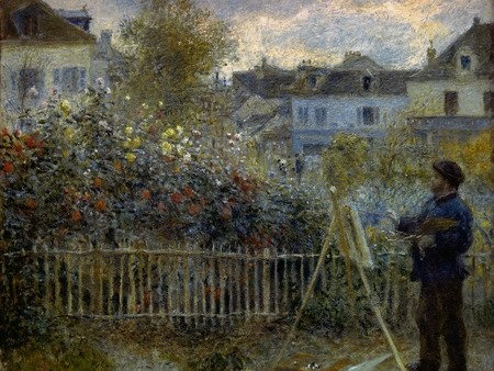 Claude Monet - Renoir - 100x75 cm - Textil-Leinwandbild auf Keilrahmen - Wand-Bild - Kunst, Gemälde, Foto, Bild auf Leinwand - Alte Meister/Museum
