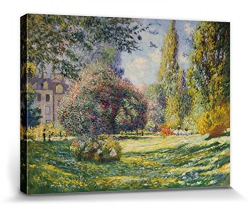 1art1 86897 Claude Monet - Der Monceau-Park, 1876 Poster Leinwandbild Auf Keilrahmen 80 x 60 cm