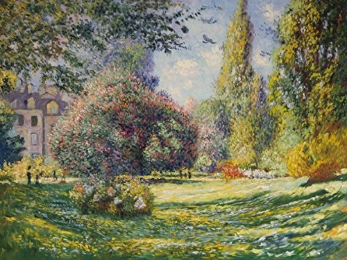 1art1 86897 Claude Monet - Der Monceau-Park, 1876 Poster Leinwandbild Auf Keilrahmen 80 x 60 cm