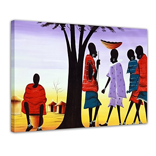 Keilrahmenbild - Afrika Design II - Bild auf Leinwand - 120x90 cm einteilig - Leinwandbilder - Urban & Graphic - Malerei - Volksstamm