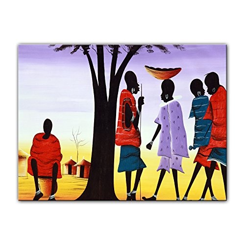 Keilrahmenbild - Afrika Design II - Bild auf Leinwand - 120x90 cm einteilig - Leinwandbilder - Urban & Graphic - Malerei - Volksstamm