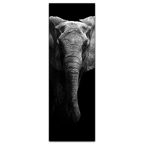 Keilrahmenbild Elefanten schwarz weiß - Bild auf...