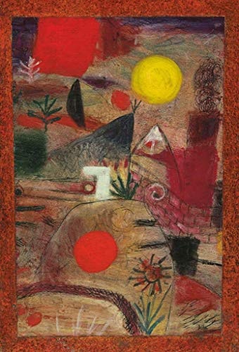 kunst für alle Leinwandbild: Paul Klee Feier und Untergang - hochwertiger Druck, Leinwand auf Keilrahmen, Bild fertig zum Aufhängen, 55x80 cm