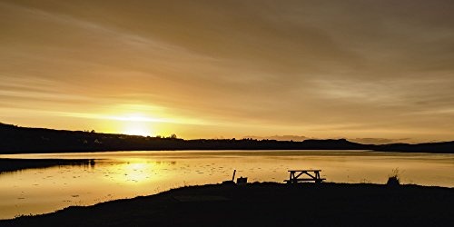 Artland Qualitätsbilder I Bild auf Leinwand Leinwandbilder Wandbilder 150 x 75 cm Landschaften Sonnenaufgang -untergang Foto Orange A3QT Sunset auf Skye