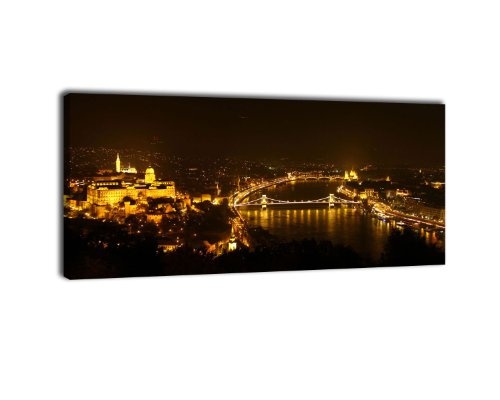 Leinwandbild Panorama Nr. 169 Budapest bei Nacht...