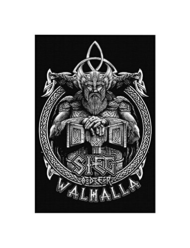 Uglyshirt89 Sieg oder Walhalla Premium Leinwand | Keilrahmen Bild Gemälde Wandbild (90 x 60 cm)