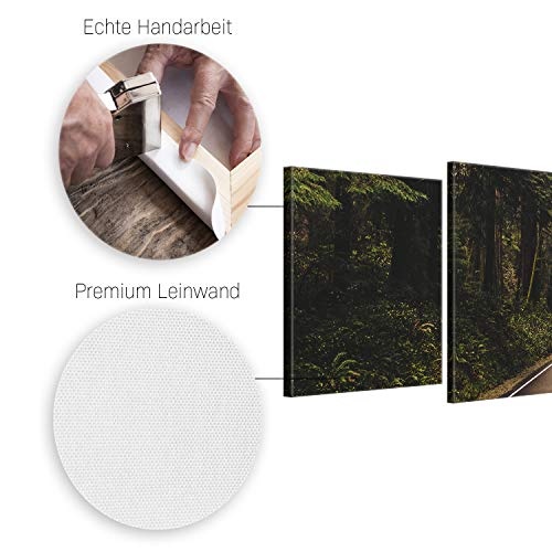 ge Bildet® hochwertiges Leinwandbild XXL - Redwood Highway in Nordkalifornien, USA - 200 x 80 cm mehrteilig (5 teilig) 2214 U