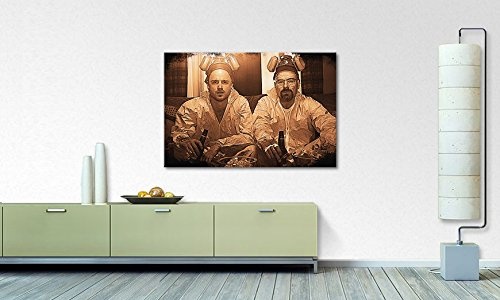 WandbilderXXL ® Leinwandbild "Breaking Bad" 120x80cm - in 6 verschiedenen Größen. Gedruckt auf Leinwand und fertig gespannt auf Keilrahmen. Leinwandbilder zu Top Preisen.