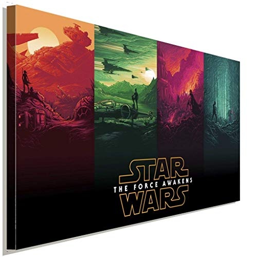 Star Wars The Force Awakens Leinwandbild LaraArt Studio Wanddeko Wandbild 80 x 60 cm