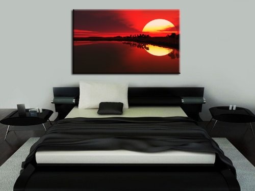 Bilder Kunstdrucke / Boikal / Leinwandbild, Bild mit Keilrahmen Natur Landschaften - Meer Sonnenuntergang 40x30 cm xxl.296