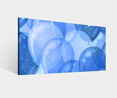 Leinwandbild Luftballon blau Luftballons Cartoon Kinderzimmer Leinwand Bild Bilder Wandbild Holz Leinwandbilder vom Hersteller 9W1041, Leinwand Größe 1:60x30cm