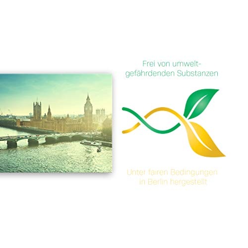ge Bildet® hochwertiges Panorama Leinwandbild - Westminster in London - UK - 100 x 40 cm einteilig 2211 I