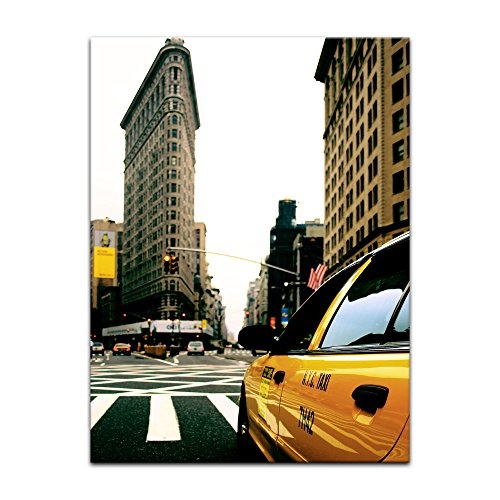 Keilrahmenbild - Yellow Cab - New York USA - Bild auf...