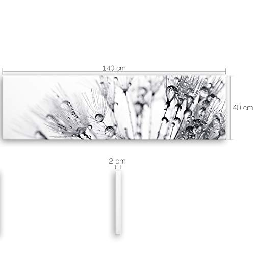 ge Bildet® hochwertiges Leinwandbild XXL Panorama - Another World - schwarz weiß - 140 x 40 cm einteilig 1057