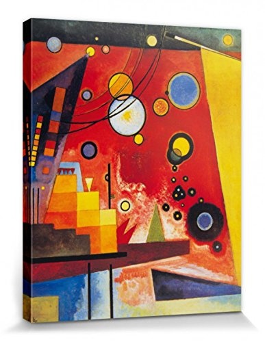 1art1 81613 Wassily Kandinsky - Schweres Rot, 1924 Leinwandbild Auf Keilrahmen 50 x 40 cm