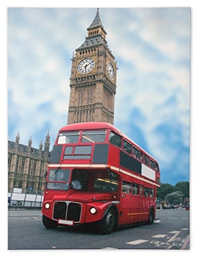 Wandbild Fotodruck Keilrahmen Bild London Big Ben roter...